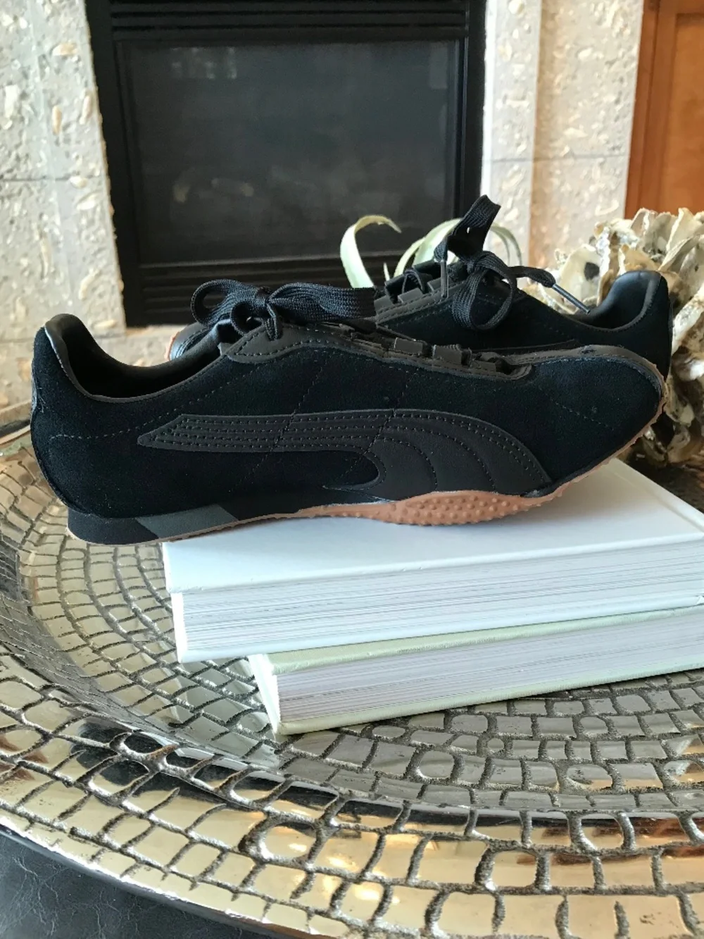 PUMA H-STREET PREMIUM BLACK-SHADOW GRAY-GUM LOW PROFILE Y2K RETRO SNEAKERS NWOT